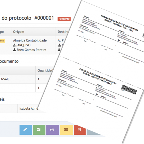 eprotocolo-detalhes-protocolo Imagem com os detalhes do protocolo e também as vias impressas do protocolo